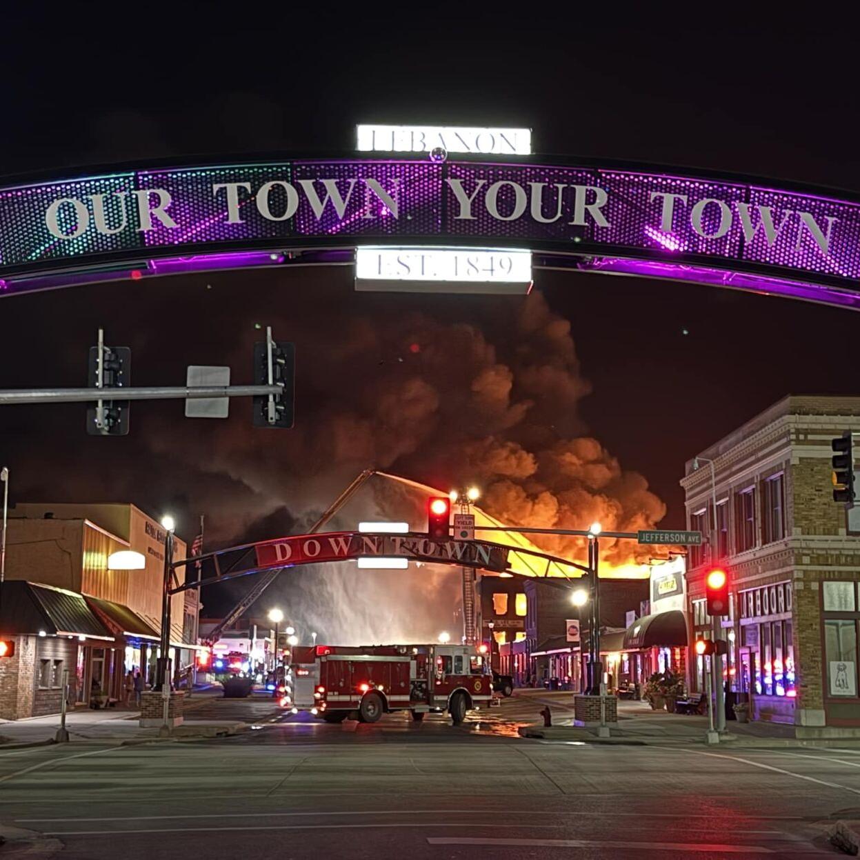 100-year-old building on the National Register of Historic Places in Lebanon destroyed by fire